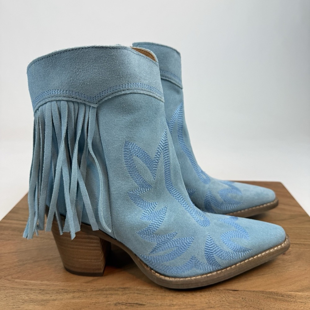 New Womens Dingo Wild Sage Leather Bootie Ankle Leather Suede Boots Size‎ 6